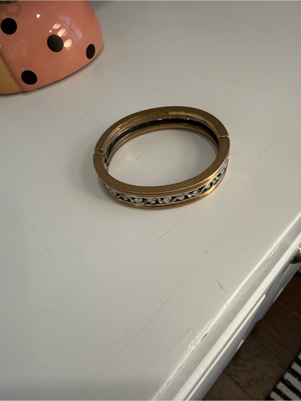 Brighton Gold and Silver Two-Tone Bangle Bracelet - Picture 3 of 3